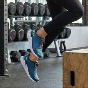 Hoka Teal and Black Athletic Shoes Sz 9.5